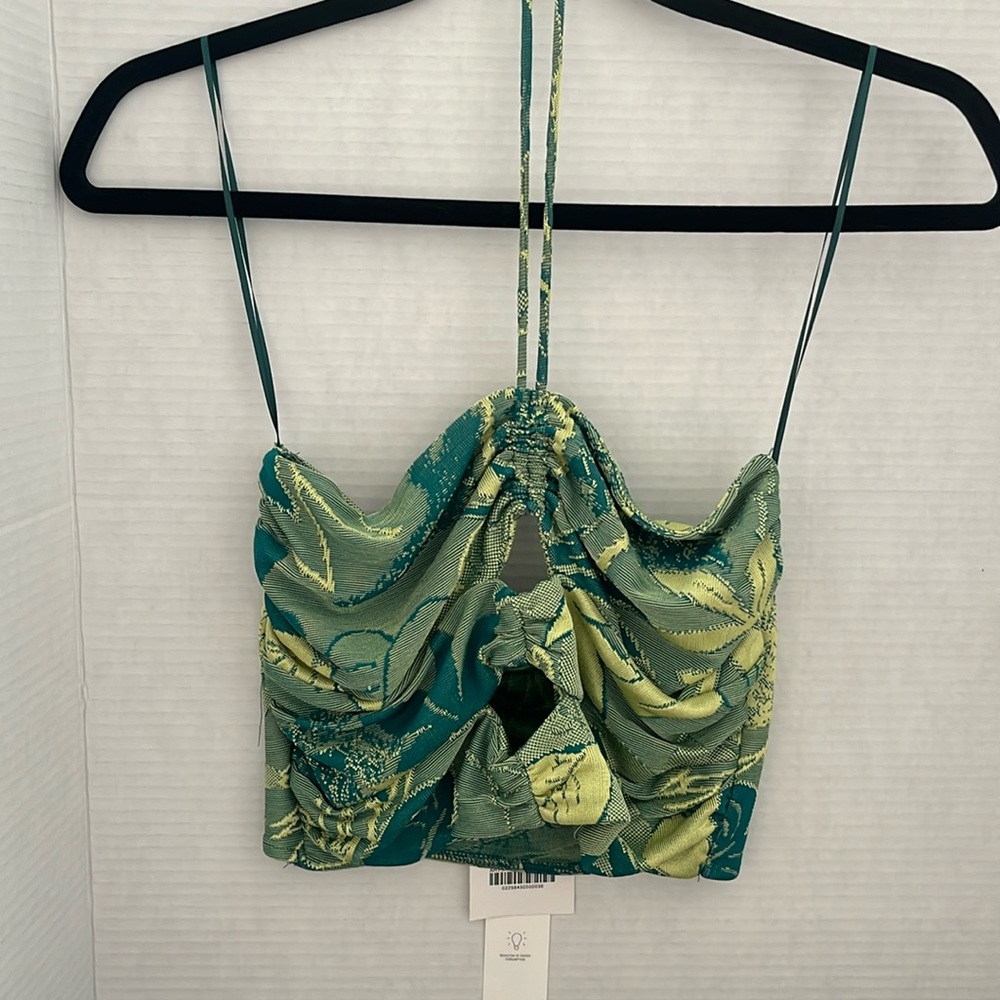 Zara Size medium Cropped top Color Green